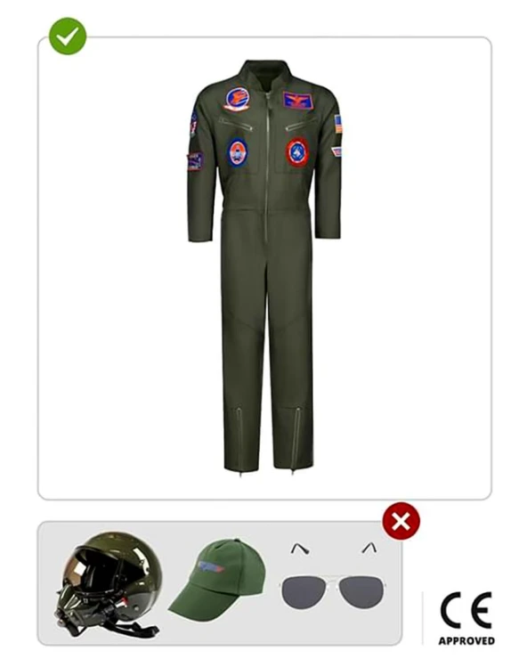 детски костюм авиационен пилот top gun гащеризон