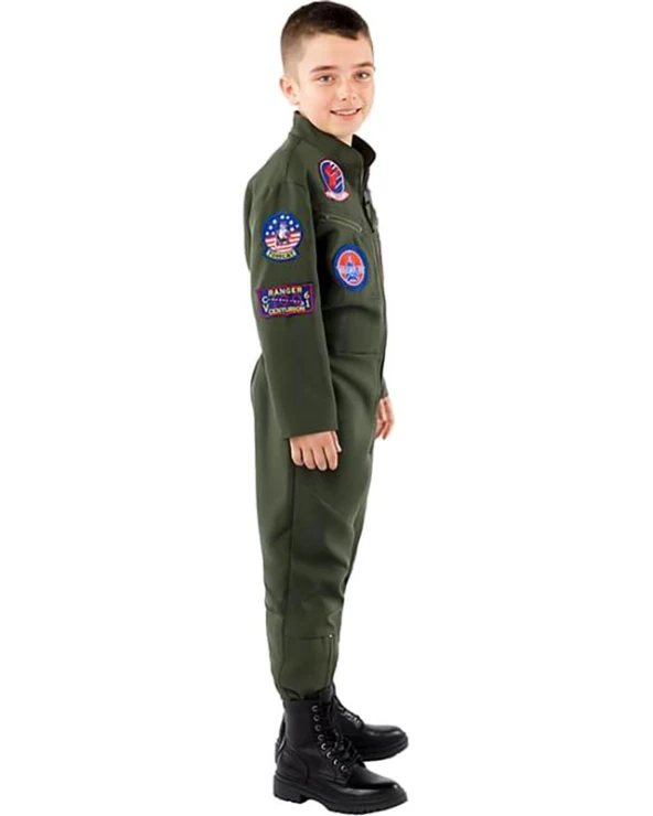 детски костюм авиационен пилот top gun гащеризон