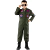 детски костюм авиационен пилот top gun гащеризон