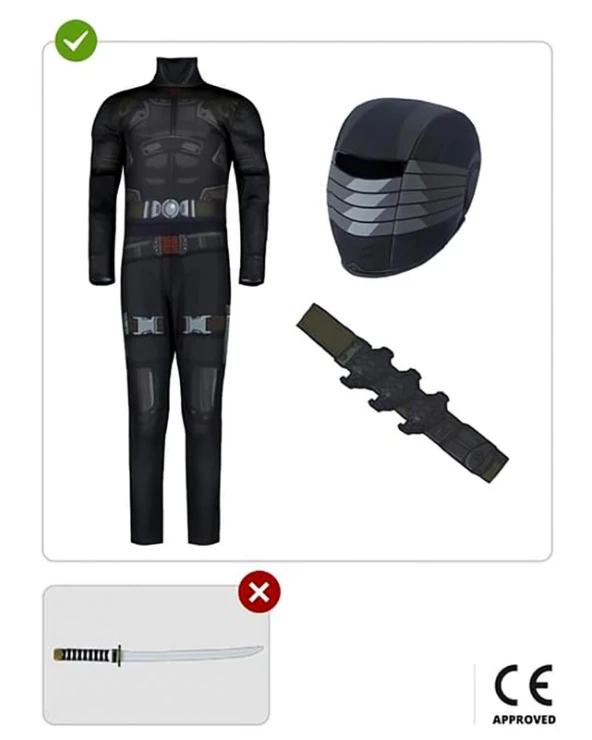детски костюм snake eyes gi joe нинджа