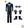 Детски карнавален костюм Nightwing Gotham Knights с мускули и маска за супергеройско парти | zabava