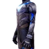 Детски карнавален костюм Nightwing Gotham Knights с мускули и маска за супергеройско парти | zabava