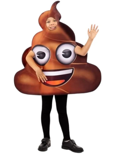 Детски костюм на емоджи Ако Poop Emoji