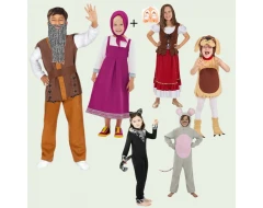 Комплект детски костюми за постановка „Дядо и ряпа“