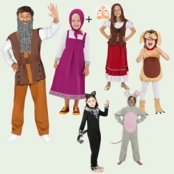 Комплект детски костюми за постановка „Дядо и ряпа“