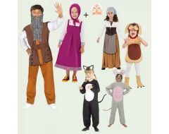 Приказен комплект костюми „Дядо и ряпа“ за деца