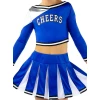 детски син костюм мажоретка cheerleader с помпони