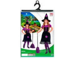 Висококачествен костюм на вещица за момичета - 08190