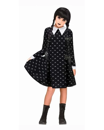 Карнавален детски костюм на Уензди Адамс /Wednesday Addams/
