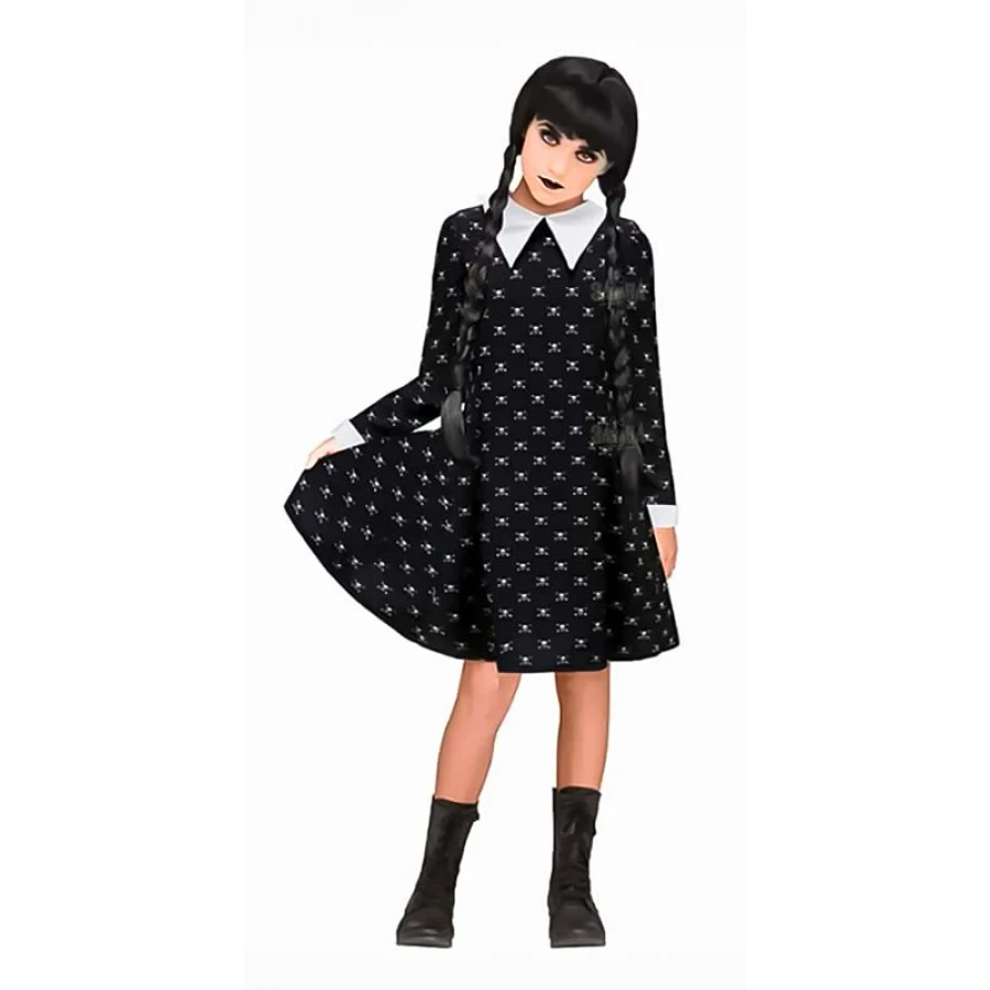 Карнавален детски костюм на Уензди Адамс /Wednesday Addams/
