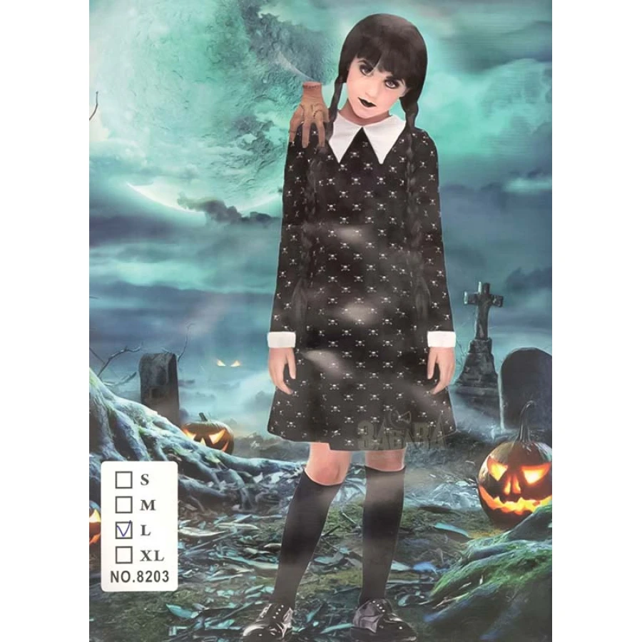 Карнавален детски костюм на Уензди Адамс /Wednesday Addams/