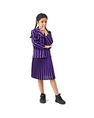 Карнавален детски костюм на Уензди Адамс /Wednesday Addams/ в лилав цвят