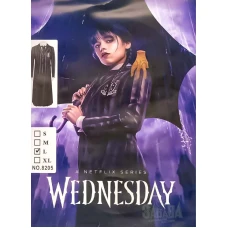 Карнавален детски костюм на Уензди Адамс /Wednesday Addams/ в сив цвят