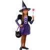 Детски костюм на вещица с аксесоари за момиче