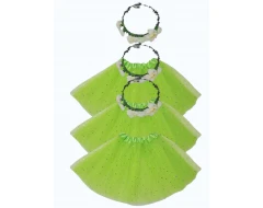 Празничен детски комплект аксесоари за Цветница в зелен цвят
