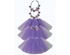 Празничен детски комплект аксесоари за Цветница в лилав цвят