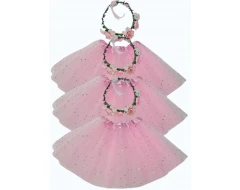 Празничен детски комплект аксесоари за Цветница в розов цвят