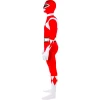 мъжки костюм power ranger червен втора кожа