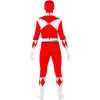 мъжки костюм power ranger червен втора кожа