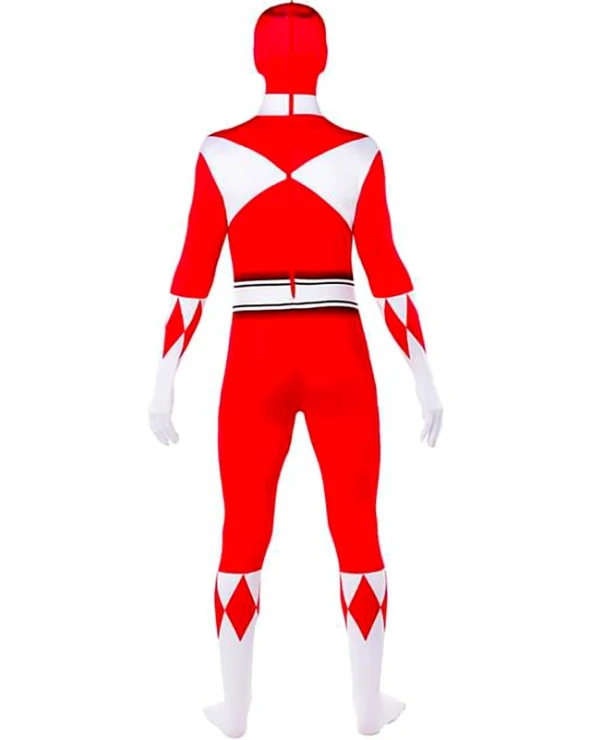 мъжки костюм power ranger червен втора кожа