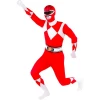 мъжки костюм power ranger червен втора кожа