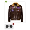 кожено яке маверик top gun пилотско яке мъже