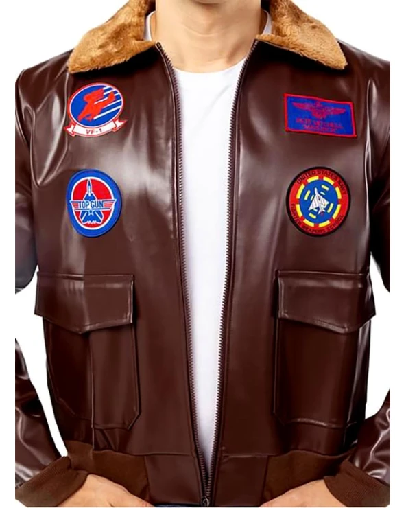 кожено яке маверик top gun пилотско яке мъже