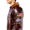 кожено яке маверик top gun пилотско яке мъже