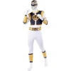 костюм пауър рейнджър/power ranger бял втора кожа