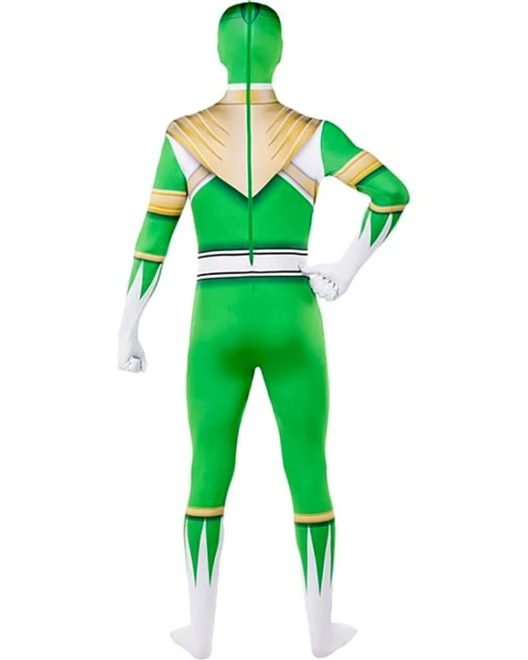 зелен power ranger костюм втора кожа мъж