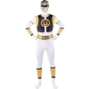 костюм пауър рейнджър/power ranger бял втора кожа