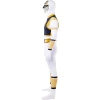 костюм пауър рейнджър/power ranger бял втора кожа