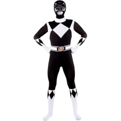 Мъжки костюм на Пауър Рейнджърс/Power Ranger втора кожа в черен цвят