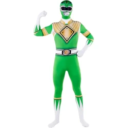 Мъжки костюм на Пауър Рейнджърс/Power Ranger втора кожа в зелен цвят