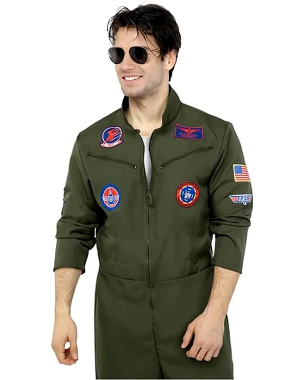 мъжки костюм авиационен пилот top gun гащеризон