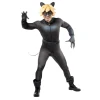 Мъжки костюм на Cat Noir Черния котарак от Ladybug - гащеризон с камбанка, перука с ущи, маска, колан, ръкавици, прасцови ленти