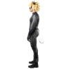 Мъжки костюм на Cat Noir Черния котарак от Ladybug - гащеризон с камбанка, перука с ущи, маска, колан, ръкавици, прасцови ленти