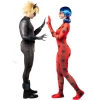 Мъжки костюм на Cat Noir Черния котарак от Ladybug - гащеризон с камбанка, перука с ущи, маска, колан, ръкавици, прасцови ленти