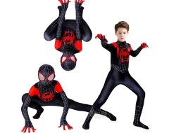 Луксозен карнавален детски костюм на черен Спайдърмен