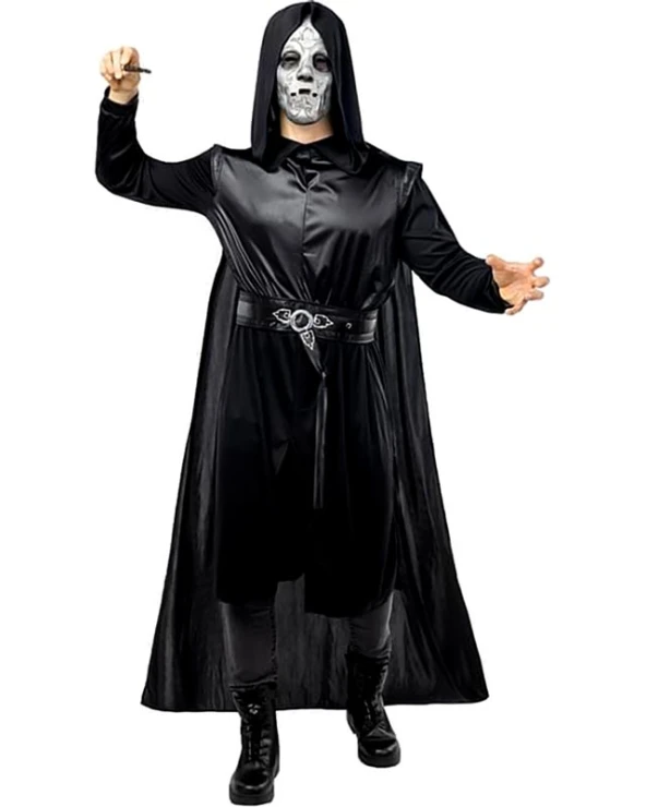 Мъжки костюм на Смъртожаден Death Eater от Хари Потър с роба, качулка и маска