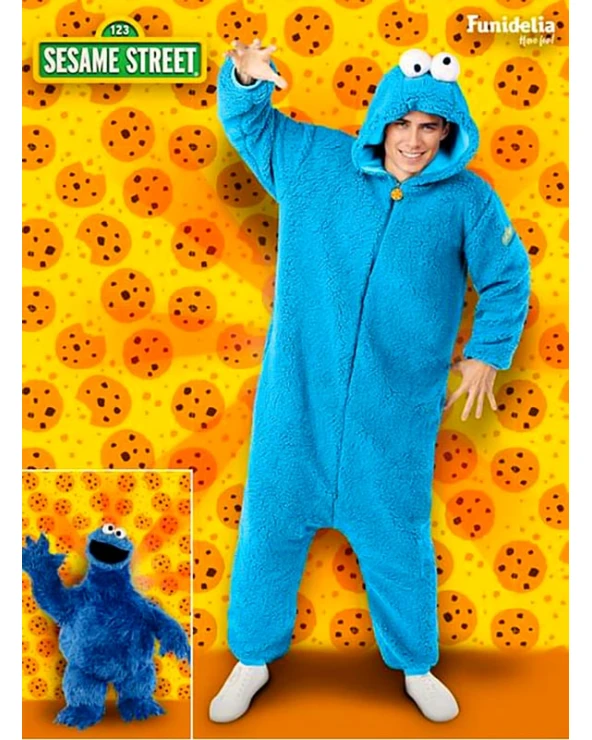 Мъжки костюм на Бисквитеното чудовище Cookie Monster