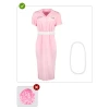 Дамски карнавален костюм Frenchy Pink Ladies от филма Брилянтин Grease с рокля и колие