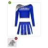 дамски син костюм мажоретка cheerleader комплект