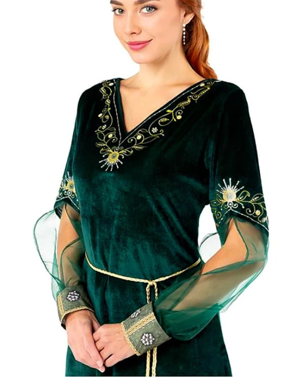 костюм на Алисент Хайтауър за жени house of the dragon с рокля, колан и гривни