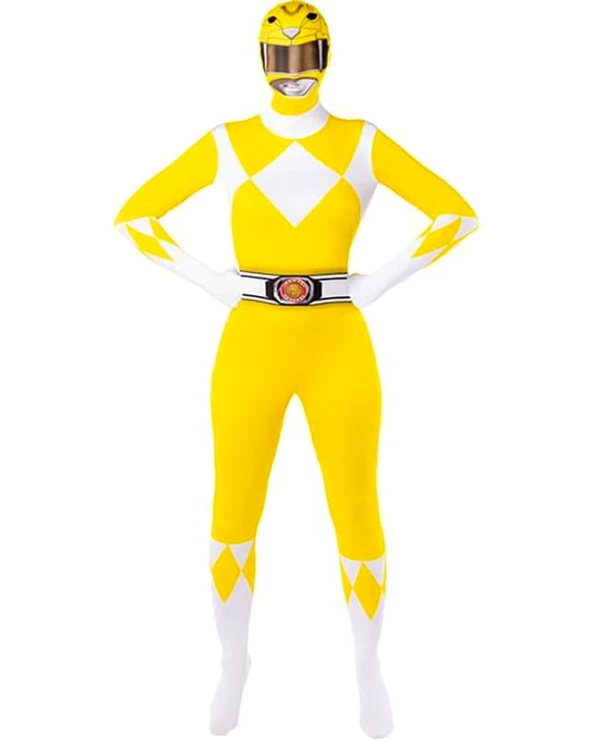 жълт power ranger костюм втора кожа жена