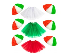 Тематичен дамски комплект с помпони за 3-ти март - 9бр.