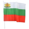 Национален флаг на България с герб (30 × 50 см)