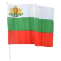 Национален флаг на България с герб (30 × 50 см)