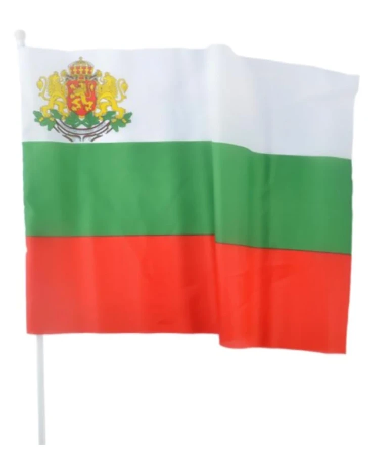 Национален флаг България с герб 30x50 см