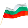 Национален флаг на България с дървена дръжка (50 × 80 см)